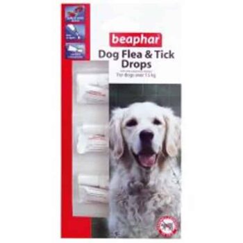 DOG FLEA AND TICK DROPS FOR LARGE DOGS 12Wk